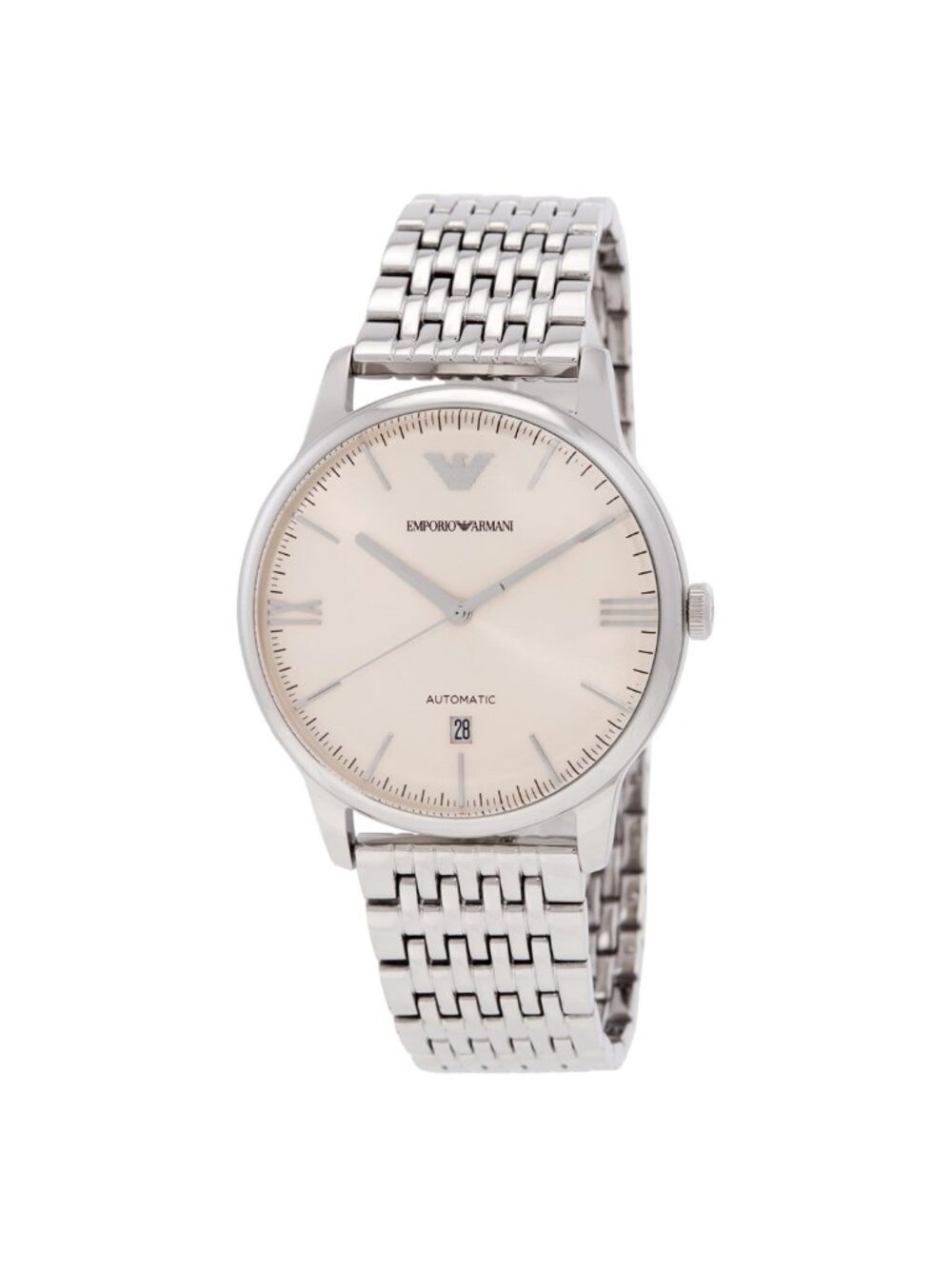 NWT Emporio Armani Automatic Eggshell Sunray Dial Men's Watch